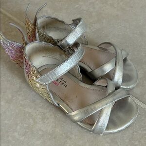 Sophia Webster Metallic Sandals with Wing Detail